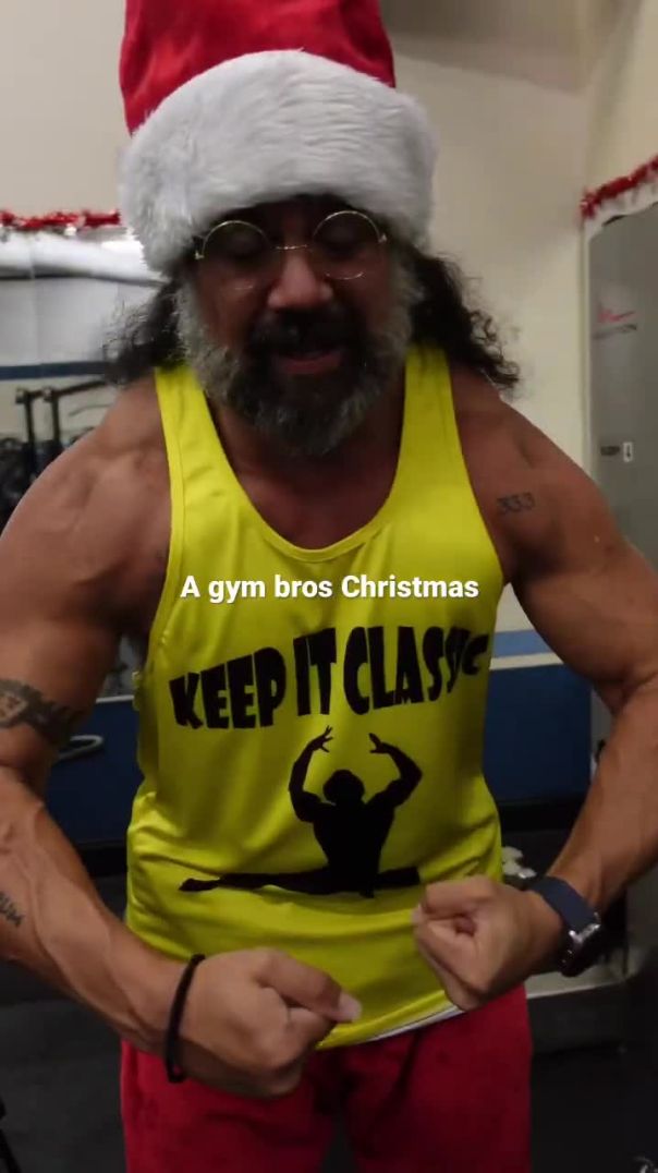 Merry liftmas #gym #gymlover #fitness #chestday #santa #christmas